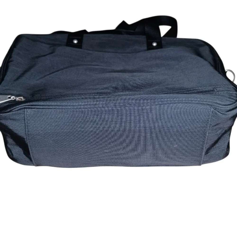 Baggallini Tablet Travel Shoulder Tote Bag Black Nylon Zipper Closure